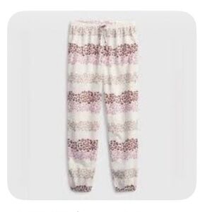 GAP Kids Pink and Cream Leopard Print Sleepwear
